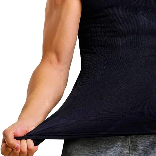 Vista 5 de Camisas de compresión para hombre para adelgazar sin mangas para hombre