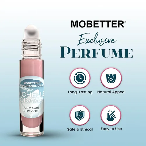 Vista 3 de MOBETTER FRAGRANCE OILS Michelle Obama - Perfume corporal para mujer, 0.3 fl oz, tamaño de viaje