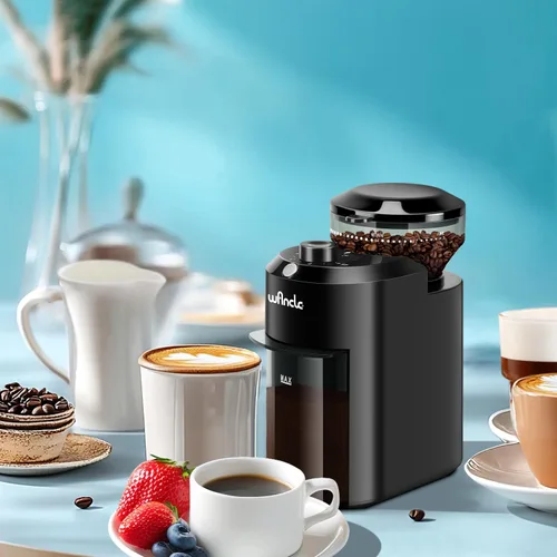 Vista 7 de Wancle - Molinillo de café eléctrico de muelas - Ajustable con 28 ajustes precisos para 12 tazas - Molinillo de granos de café profesional