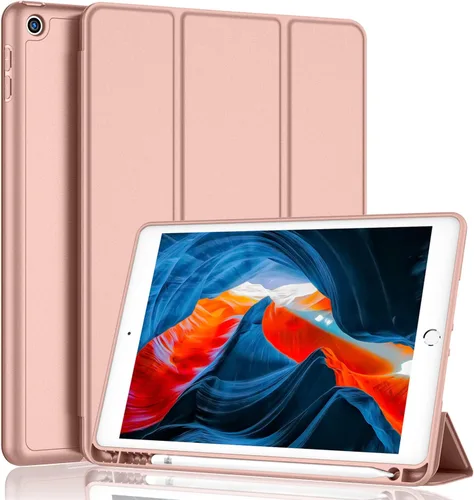 Vista 38 de iMieet - Funda para iPad de 9ª generación 2021/iPad de 8ª generación 2020 de 10.2 pulgadas con soporte para lápices, funda para iPad de 7ª