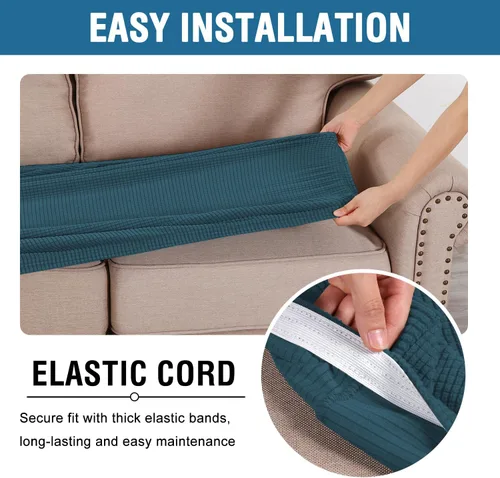 Vista 346 de H.VERSAILTEX Fundas de Cojín de Asiento Individuales Super Elásticas Fundas de Sofá Fundas de Cojín de Sofá Fundas Deslizables Juegos Tela de Sarga