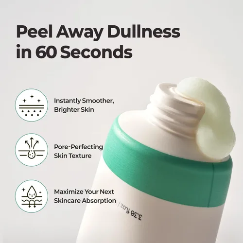 Vista 3 de MOTHER MADE Gel exfoliante facial vegano con té verde, vitamina E, ácido hialurónico, 3.38 onzas líquidas. Exfoliante facial suave y natural