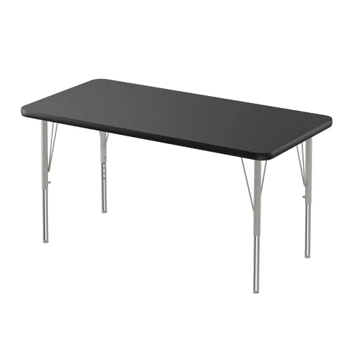 Vista 42 de Correll - Mesa de actividades rectangular Econoline de 30 x 60 pulgadas, parte superior de melamina de granito gris, altura ajustable