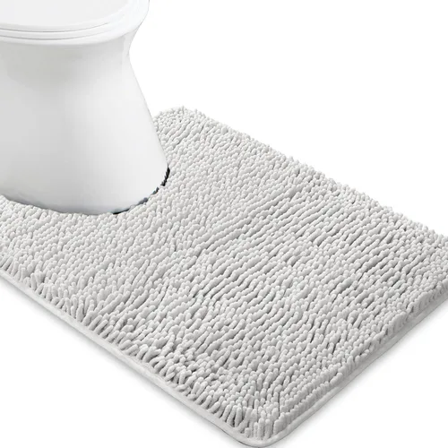 Vista 136 de Yeaban Alfombra de pasillo de baño de 24 x 72 pulgadas, antideslizante, alfombra de baño larga de felpilla gruesa, absorbente y lavable, alfombra