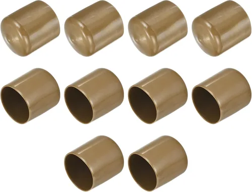 Vista 167 de uxcell 10 tapas de goma para extremos de 0.591 in de identificación, tapa de extremo redondo, protectores de rosca de tornillo, color negro