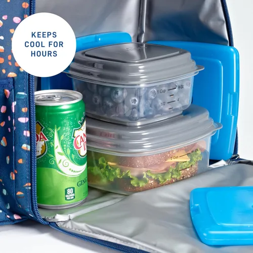 Vista 5 de Cool Coolers by Fit + Fresh, 4 Pack Slim Ice Packs, Space Saving Reusable Ice Packs for Lunch Boxes or Coolers
