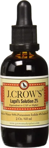 Vista 6 de J.CROW'S® Lugol's 2% Yodo Solución & 'Folk Medicine' Book Bundle: Formulación de yodo esencial desde 1829 combinada con un Almanaque de Nueva