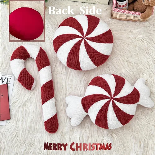 Vista 7 de Fundas de almohada de Navidad con forma de bastón, relleno en forma de bastón, para sofá, cama, sofá, sala de estar, 7.87 x 19.68 pulgadas