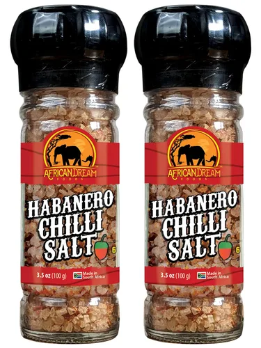 Vista 10 de African Dream Foods - Sal picante Habanero Sal de chile picante con habaneros africanos naturales, sal marina Ideal para carne, pollo, mariscos