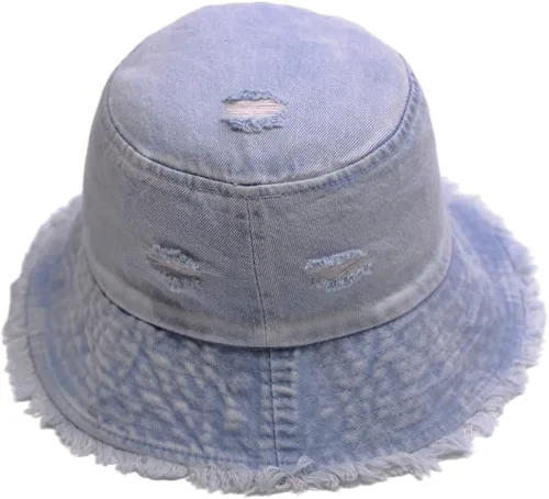 Vista 18 de Sombrero de pescador de algodón desgastado, sombrero de sol, sombrero para hombres y mujeres