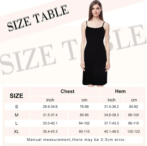 Vista 7 de Hillban Vestido de 3 piezas para mujer, con tirantes delgados ajustables, camiseta larga sin mangas, ropa de noche, suave debajo del vestido