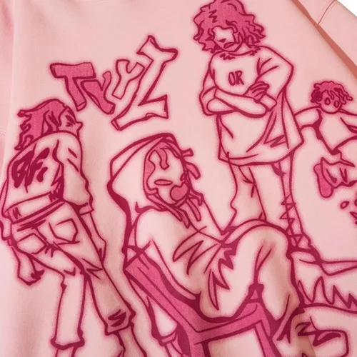 Vista 5 de Streetwear - Sudadera con capucha de algodón con estampado de ojo de mundo