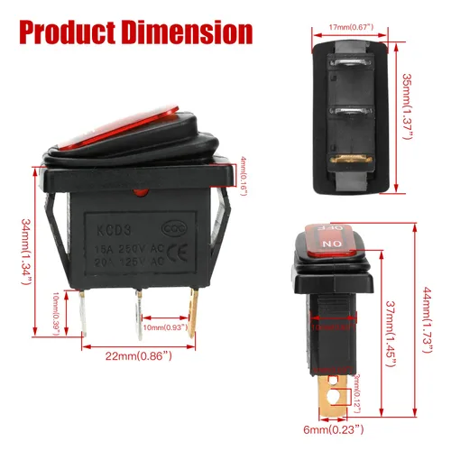Vista 4 de GREHUA Interruptor de encendido y apagado para scooter eléctrico Razor MX350 E300 E100 E200 E325 RX200 eSpark Crazy Cart Dune Buggy Dirt Quad 500