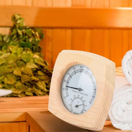 Vista 9 de Termómetro e higrómetro de sauna – Temperatura de madera humedad con pantalla de estado de humedad en tiempo real, diseño a prueba de explosiones