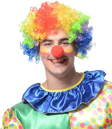 Vista 7 de PGOND Disfraz de payaso divertido para hombre, traje de payaso para fiesta temática