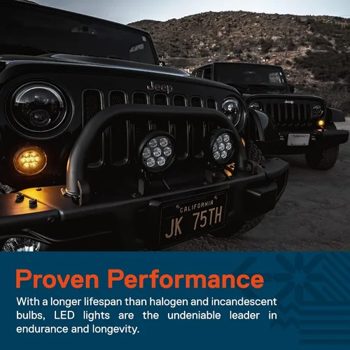 Vista 5 de TRUE MODS Luces de Señal de Giro LED de Reemplazo para Jeep [Lente Ahumado] [Color Ámbar] [DRL] Luces de Señal de Giro y Funcionamiento Compatibles