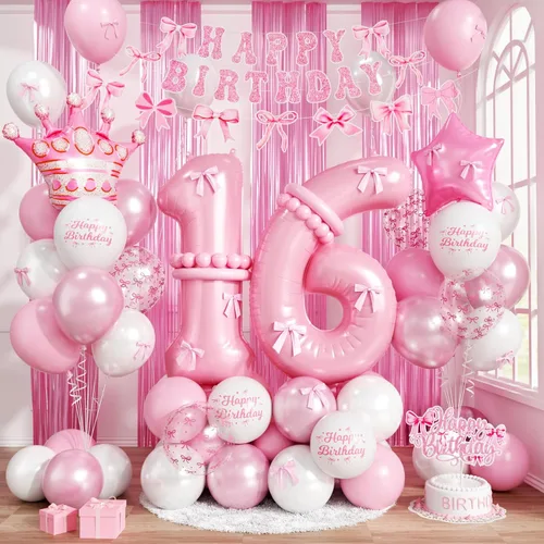 Vista 22 de Decoraciones de cumpleaños número 13 en crema para niñas, globos beige con número 13 en forma de corazón y estrella marrón, globos neutros
