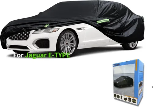 Vista 18 de Funda para automóvil a medida para Jaguar, funda de automóvil de 7 capas impermeable para todo tipo de clima, para exteriores, cubierta completa