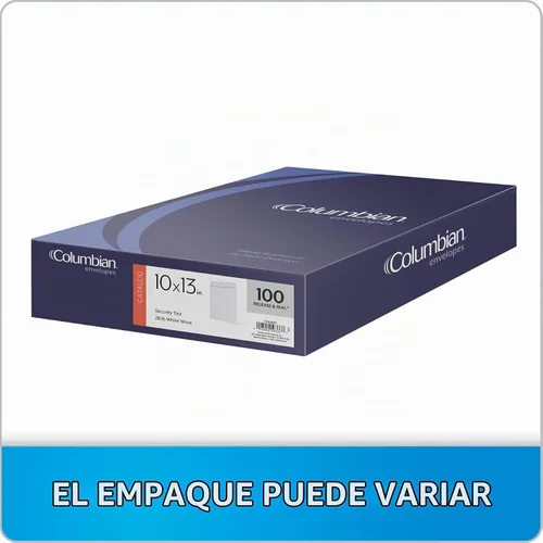 Vista 7 de Columbian Sobres de catálogo de 10 x 13, cierre autosellado, tinte de seguridad, tejido blanco de 28 libras, para enviar documentos planos