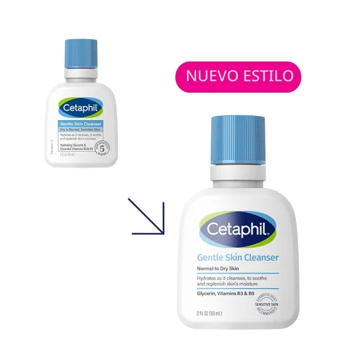 Vista 2 de Cetaphil Lavado facial, limpiador hidratante de piel suave para pieles sensibles secas a normales, 2 onzas, paquete de 12 unidades, sin fragancia