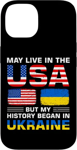Vista 4 de Ukraine Flag America Flag Ukrainian Roots Case for iPhone 17