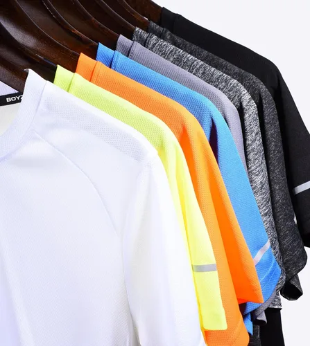 Vista 5 de Boyzn Paquete de 1, 3, 5 o 7 camisetas de entrenamiento para hombre, camiseta de secado que absorbe la humedad, camisetas de manga corta atléticas