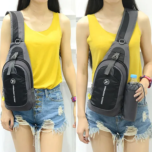 Vista 8 de Peicees - Mochila tipo bandolera para viaje, bicicleta o gimnasio para hombre o mujer