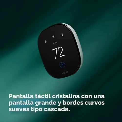 Vista 8 de ecobee Termostato inteligente mejorado, termostato Wifi programable Funciona con Siri, Alexa, Google Assistant, certificado Energy Star, Smart