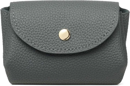 Vista 15 de SENDEFN Carteras pequeñas para tarjetas de crédito para mujer, llavero de cuero con bloqueo RFID, bolsillo con cremallera de tres pliegues, monedero