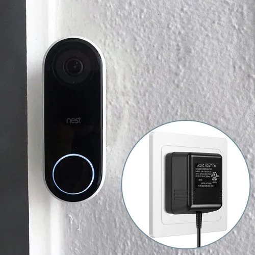Vista 3 de Adaptador de corriente para timbre Nest, fuente de alimentación de transformador de 18 V para timbre de video y Pro