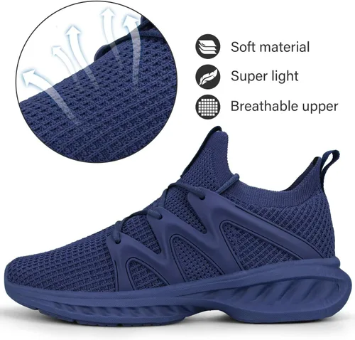 Vista 2 de Pujcs Zapatos para Mujeres Zapatos de Tenis Ligeros Zapatos de Gimnasio Antideslizantes para Entrenamiento Zapatos de Malla Transpirable