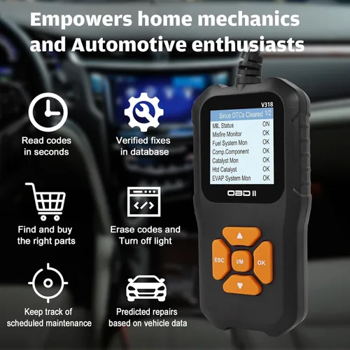 Vista 3 de Escáner OBD2 del coche Lector de código de falla del motor del lector de código del escáner PUEDE herramienta de diagnóstico de la exploración