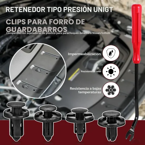 Vista 3 de UNIGT Clips de retención tipo empuje para forro de guardabarros compatibles con Nissan/Infiniti, remplaza 01553-05323, 01553-09321, 01553-09241