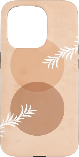Vista 14 de iPhone 16 Moon Phases Plant Boho Beige Terracotta Bohemian Aesthetic Case