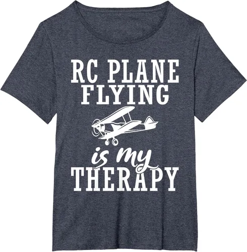 Vista 11 de RC Plane Flying is My Therapy RC Plane T-Shirt Asphalt Grey
