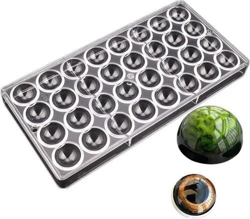 Vista 19 de LoBake Multi Designs - Palitos de media bola, cubo especial TAI JI Trigon, molde de policarbonato para chocolate, moldes para cubitos de hielo 0302