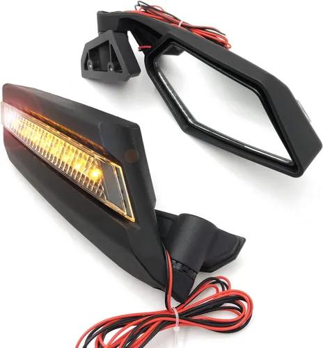 Vista 2 de Juego de espejos intermitentes LED laterales UTV Racing compatibles con Can Am Maverick X3 2017-2019 USA [P/N: UTV-010-A]