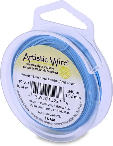 Vista 89 de Artistic Wire, Alambre de cobre de color chapado en plata de calibre 18, resistente al deslustre, amatista, 20 pies