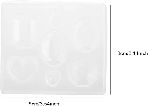 Vista 4 de Fundición, silicona transparente facetada para joyería y fabricación de manualidades