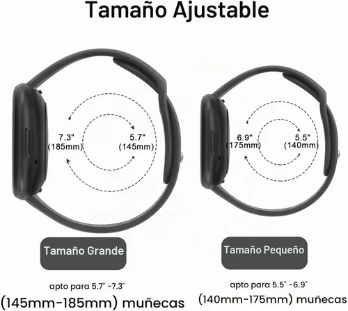 Vista 3 de Vanjua Correa compatible con Fitbit Sense 2 / Sense Bands, Fitbit Versa 4 / Versa 3 bandas para mujeres y hombres, correa de repuesto de silicona