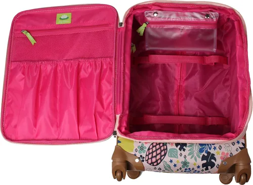 Vista 6 de Lily Bloom Maleta de 3 piezas Softside Spinner Maleta Cabina Rosa Softshell - Juego de equipaje expandible con ruedas giratorias