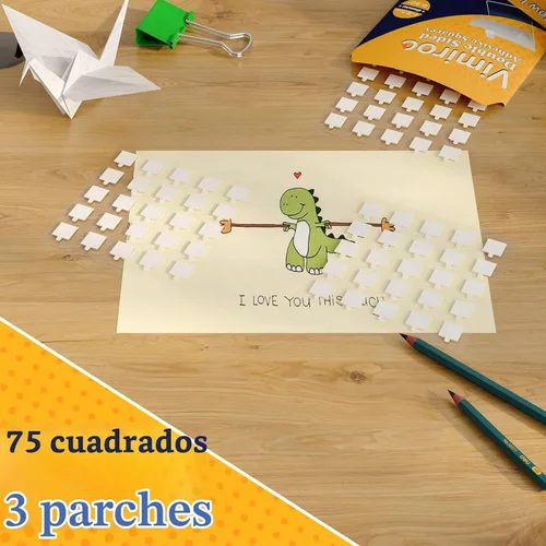 Vista 8 de vimiroo Puntos Adhesivos de Doble Cara de 0.5'', 75 Piezas de Masilla Adhesiva de Montaje Transparente, Masilla Adhesiva Impermeable Sin Residuos