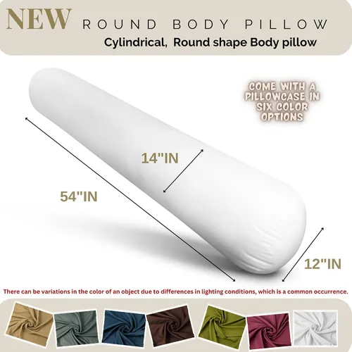 Vista 2 de Almohada corporal redonda tamaño King de 54 x 12 pulgadas