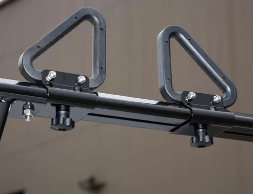 Vista 8 de Buyers Products 1501680 - Estante de aluminio para escalera para camión, altura ajustable, recubrimiento en polvo negro, soporte de abrazadera