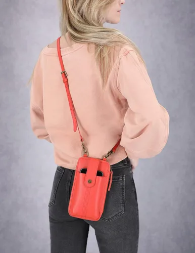 Vista 5 de Timberland Bolso bandolera de cuero RFID para teléfono