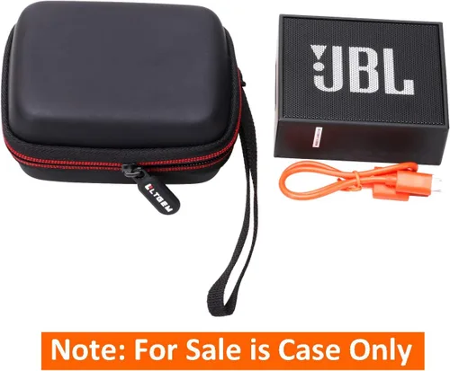 Vista 5 de LTGEM - Funda compatible con JBL GO2 / GO 2 / GO Altavoz ultra portátil impermeable, negro y gris