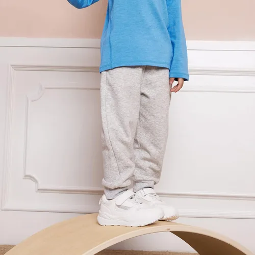 Vista 2 de pureborn Pantalones deportivos unisex de algodón para niños y niñas