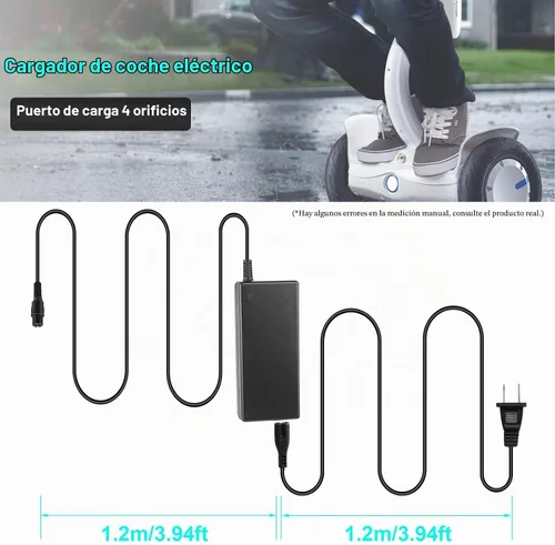 Vista 7 de Fancy Buying Cargador de scooter de 4 clavijas 63V 1.1A para Segway Ninebot S/S-MAX/Mini lite/Mini PRO, compatible con Ninebot de Segway Go Kart