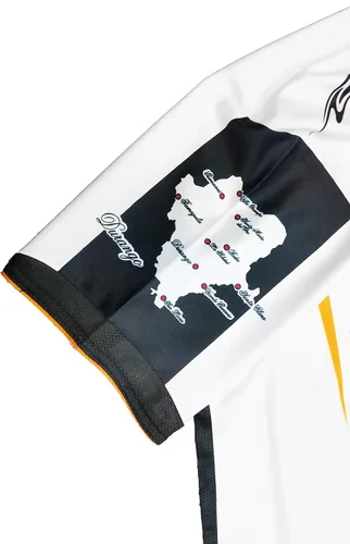 Vista 3 de Durango México Soccer Jersey de color blanco y negro Arza diseño