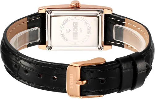 Vista 6 de FANMIS Reloj de pulsera rectangular vintage para mujer, reloj de cuarzo analógico para mujer, ultrafino, reloj de pulsera para mujer, reloj